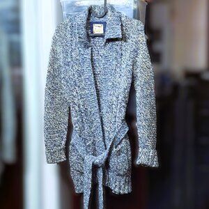 Old Navy Chunky Knit Belted Wrap Cardigan Sweater Cozy Shawl Collar Like New